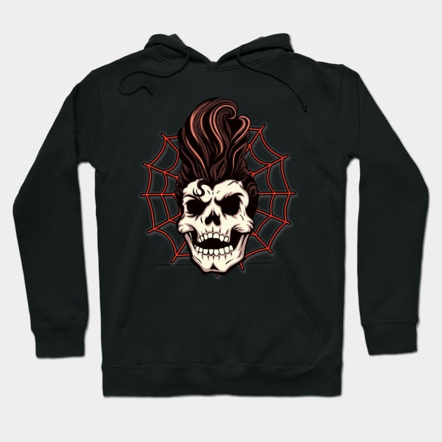 PsychoBilly Skull Hoodie by RowdyPop